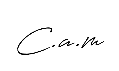 How to make C.a.m signature? Antro_Vectra_Bolder is a professional autograph style. Create handwritten signature for C.a.m name. C.a.m signature style 7 images and pictures png