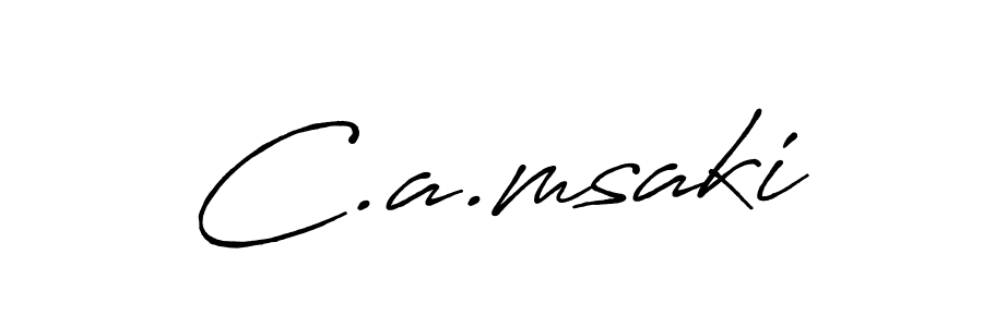 Also we have C.a.msaki name is the best signature style. Create professional handwritten signature collection using Antro_Vectra_Bolder autograph style. C.a.msaki signature style 7 images and pictures png