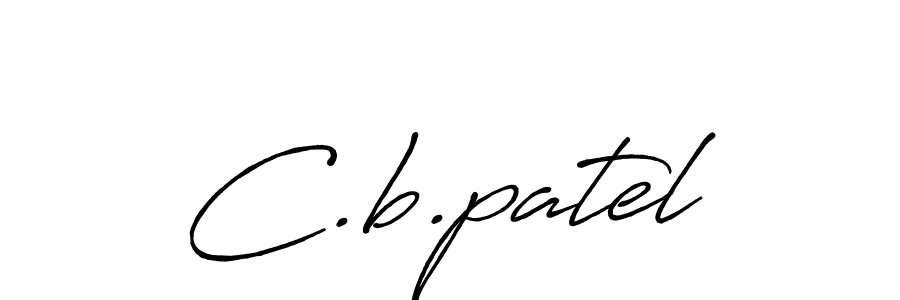 Make a beautiful signature design for name C.b.patel. With this signature (Antro_Vectra_Bolder) style, you can create a handwritten signature for free. C.b.patel signature style 7 images and pictures png