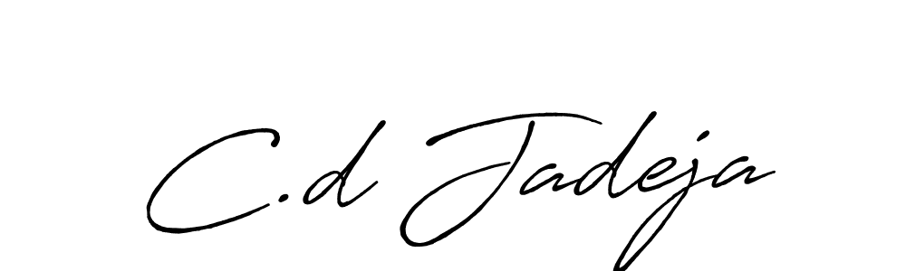 The best way (Antro_Vectra_Bolder) to make a short signature is to pick only two or three words in your name. The name C.d Jadeja include a total of six letters. For converting this name. C.d Jadeja signature style 7 images and pictures png