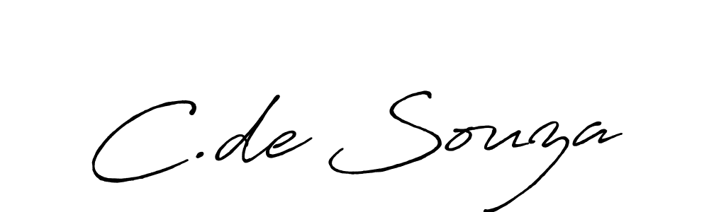 C.de Souza stylish signature style. Best Handwritten Sign (Antro_Vectra_Bolder) for my name. Handwritten Signature Collection Ideas for my name C.de Souza. C.de Souza signature style 7 images and pictures png