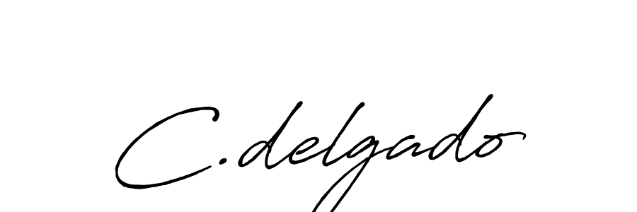 Create a beautiful signature design for name C.delgado. With this signature (Antro_Vectra_Bolder) fonts, you can make a handwritten signature for free. C.delgado signature style 7 images and pictures png