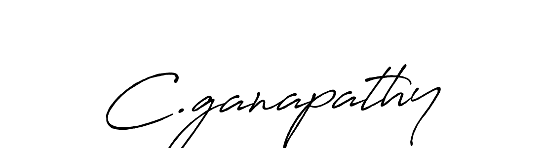 How to make C.ganapathy signature? Antro_Vectra_Bolder is a professional autograph style. Create handwritten signature for C.ganapathy name. C.ganapathy signature style 7 images and pictures png