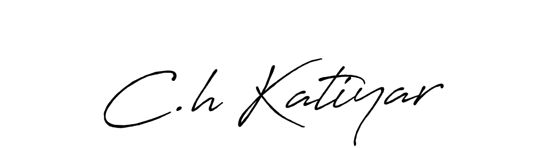 Create a beautiful signature design for name C.h Katiyar. With this signature (Antro_Vectra_Bolder) fonts, you can make a handwritten signature for free. C.h Katiyar signature style 7 images and pictures png