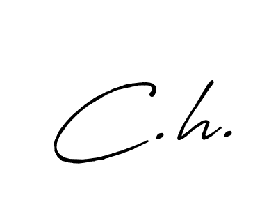 C.h. stylish signature style. Best Handwritten Sign (Antro_Vectra_Bolder) for my name. Handwritten Signature Collection Ideas for my name C.h.. C.h. signature style 7 images and pictures png