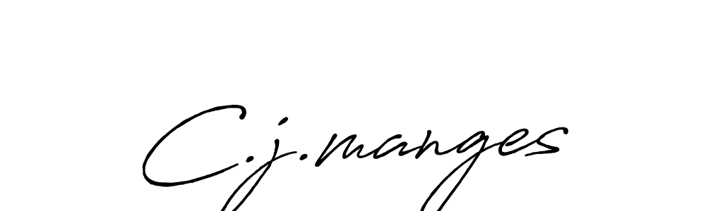 Make a beautiful signature design for name C.j.manges. With this signature (Antro_Vectra_Bolder) style, you can create a handwritten signature for free. C.j.manges signature style 7 images and pictures png