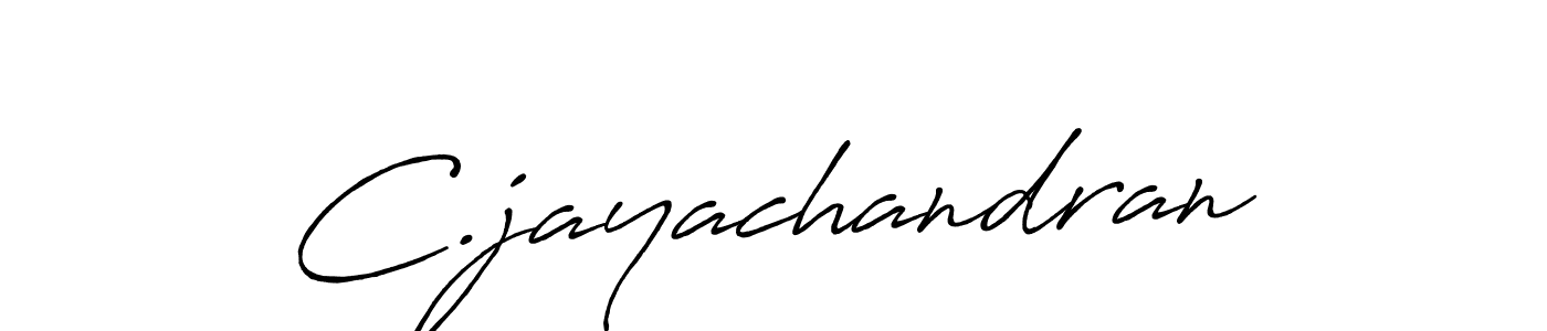 How to make C.jayachandran signature? Antro_Vectra_Bolder is a professional autograph style. Create handwritten signature for C.jayachandran name. C.jayachandran signature style 7 images and pictures png