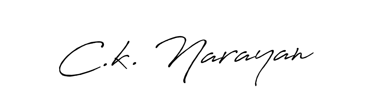 Design your own signature with our free online signature maker. With this signature software, you can create a handwritten (Antro_Vectra_Bolder) signature for name C.k. Narayan. C.k. Narayan signature style 7 images and pictures png