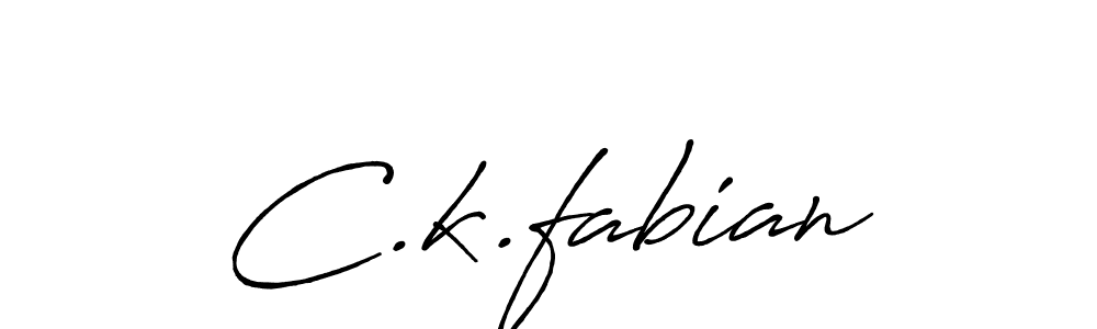 How to make C.k.fabian signature? Antro_Vectra_Bolder is a professional autograph style. Create handwritten signature for C.k.fabian name. C.k.fabian signature style 7 images and pictures png