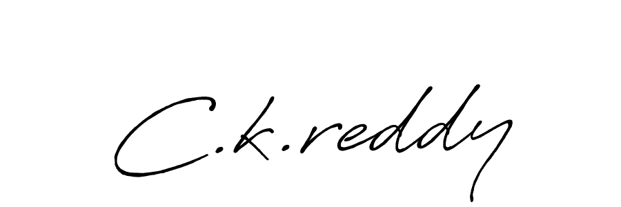 Make a beautiful signature design for name C.k.reddy. With this signature (Antro_Vectra_Bolder) style, you can create a handwritten signature for free. C.k.reddy signature style 7 images and pictures png
