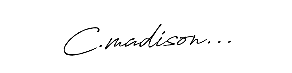 if you are searching for the best signature style for your name C.madison.... so please give up your signature search. here we have designed multiple signature styles  using Antro_Vectra_Bolder. C.madison... signature style 7 images and pictures png