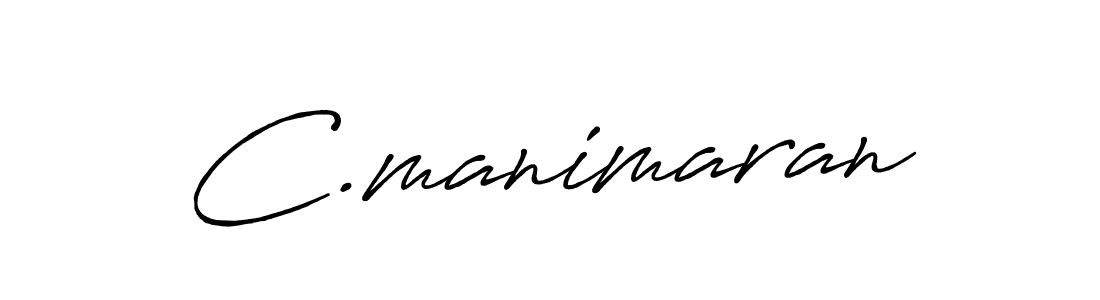 Use a signature maker to create a handwritten signature online. With this signature software, you can design (Antro_Vectra_Bolder) your own signature for name C.manimaran. C.manimaran signature style 7 images and pictures png