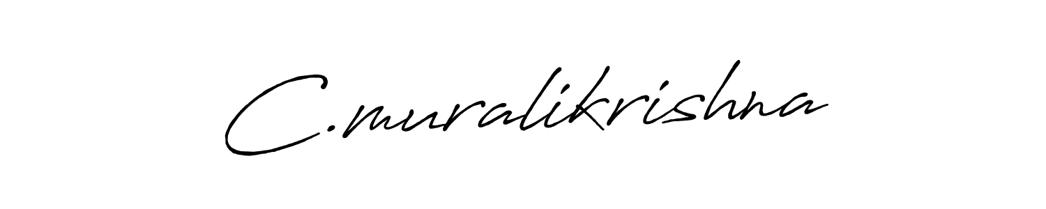 The best way (Antro_Vectra_Bolder) to make a short signature is to pick only two or three words in your name. The name C.muralikrishna include a total of six letters. For converting this name. C.muralikrishna signature style 7 images and pictures png