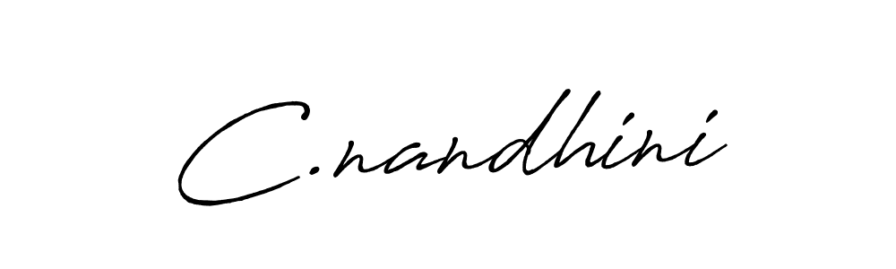 How to make C.nandhini name signature. Use Antro_Vectra_Bolder style for creating short signs online. This is the latest handwritten sign. C.nandhini signature style 7 images and pictures png