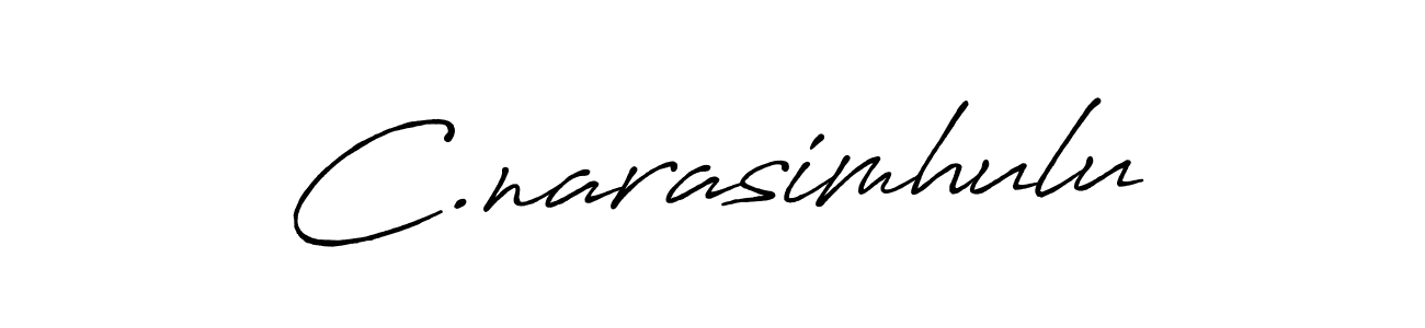 Design your own signature with our free online signature maker. With this signature software, you can create a handwritten (Antro_Vectra_Bolder) signature for name C.narasimhulu. C.narasimhulu signature style 7 images and pictures png