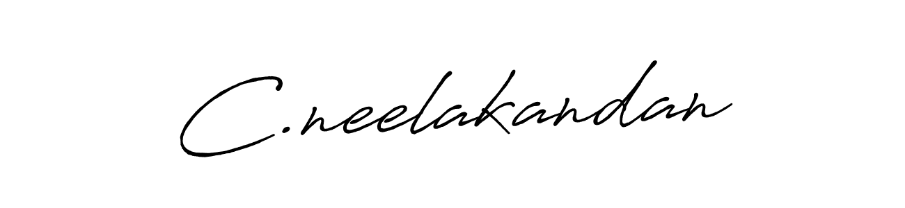 Use a signature maker to create a handwritten signature online. With this signature software, you can design (Antro_Vectra_Bolder) your own signature for name C.neelakandan. C.neelakandan signature style 7 images and pictures png