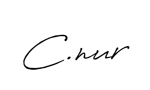 Use a signature maker to create a handwritten signature online. With this signature software, you can design (Antro_Vectra_Bolder) your own signature for name C.nur. C.nur signature style 7 images and pictures png