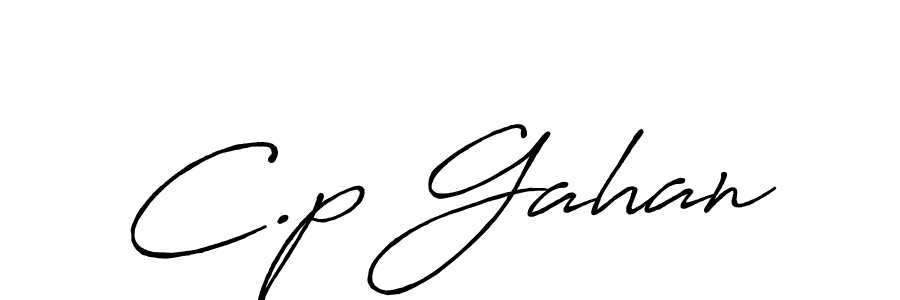 How to make C.p Gahan name signature. Use Antro_Vectra_Bolder style for creating short signs online. This is the latest handwritten sign. C.p Gahan signature style 7 images and pictures png