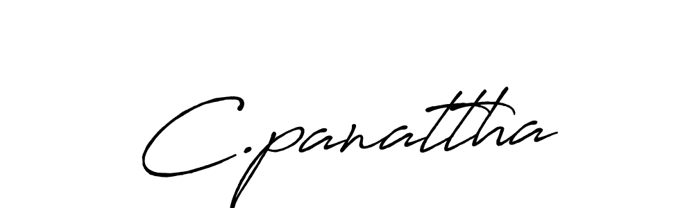 Create a beautiful signature design for name C.panattha. With this signature (Antro_Vectra_Bolder) fonts, you can make a handwritten signature for free. C.panattha signature style 7 images and pictures png