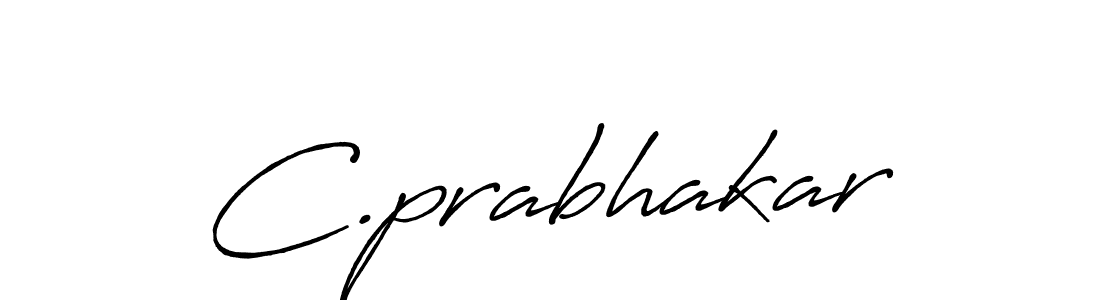 Create a beautiful signature design for name C.prabhakar. With this signature (Antro_Vectra_Bolder) fonts, you can make a handwritten signature for free. C.prabhakar signature style 7 images and pictures png