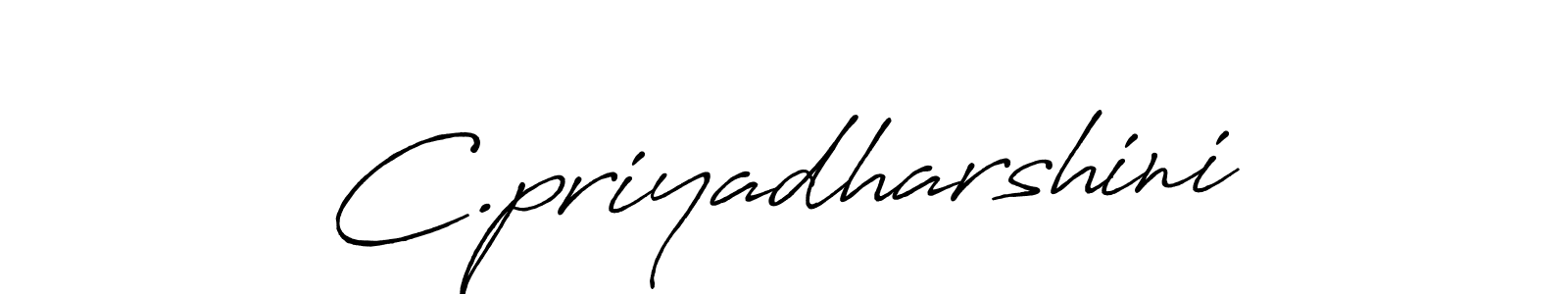 How to make C.priyadharshini name signature. Use Antro_Vectra_Bolder style for creating short signs online. This is the latest handwritten sign. C.priyadharshini signature style 7 images and pictures png