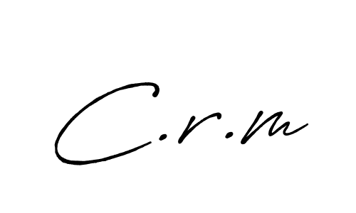 You should practise on your own different ways (Antro_Vectra_Bolder) to write your name (C.r.m) in signature. don't let someone else do it for you. C.r.m signature style 7 images and pictures png