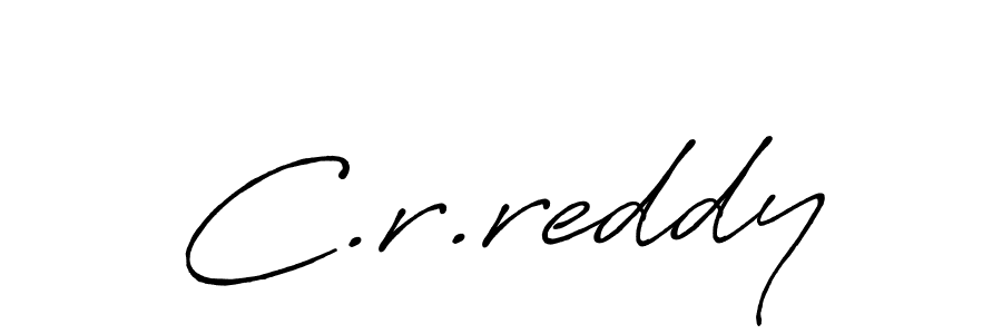 Make a beautiful signature design for name C.r.reddy. With this signature (Antro_Vectra_Bolder) style, you can create a handwritten signature for free. C.r.reddy signature style 7 images and pictures png