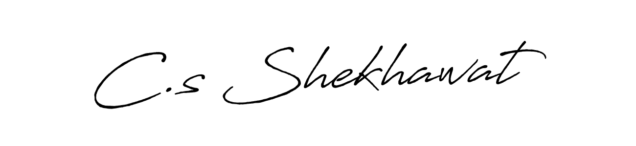 Make a beautiful signature design for name C.s Shekhawat. With this signature (Antro_Vectra_Bolder) style, you can create a handwritten signature for free. C.s Shekhawat signature style 7 images and pictures png