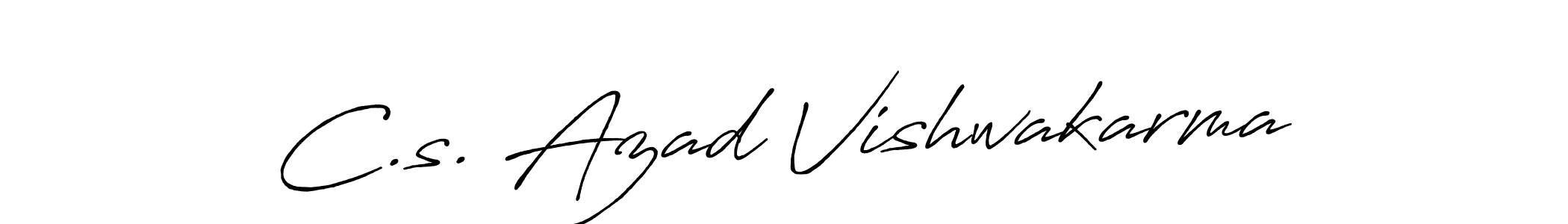 Also You can easily find your signature by using the search form. We will create C.s. Azad Vishwakarma name handwritten signature images for you free of cost using Antro_Vectra_Bolder sign style. C.s. Azad Vishwakarma signature style 7 images and pictures png