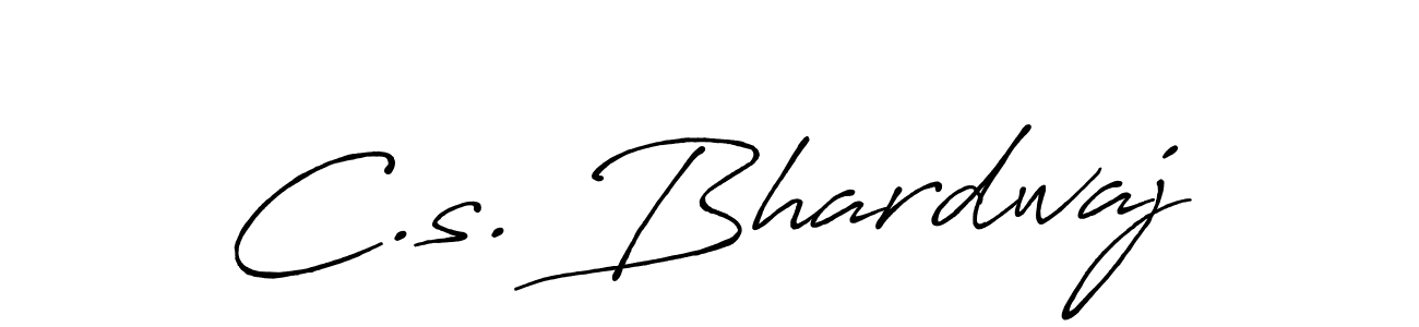 Make a beautiful signature design for name C.s. Bhardwaj. With this signature (Antro_Vectra_Bolder) style, you can create a handwritten signature for free. C.s. Bhardwaj signature style 7 images and pictures png