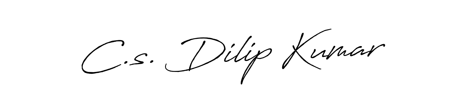 Create a beautiful signature design for name C.s. Dilip Kumar. With this signature (Antro_Vectra_Bolder) fonts, you can make a handwritten signature for free. C.s. Dilip Kumar signature style 7 images and pictures png