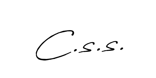 C.s.s. stylish signature style. Best Handwritten Sign (Antro_Vectra_Bolder) for my name. Handwritten Signature Collection Ideas for my name C.s.s.. C.s.s. signature style 7 images and pictures png