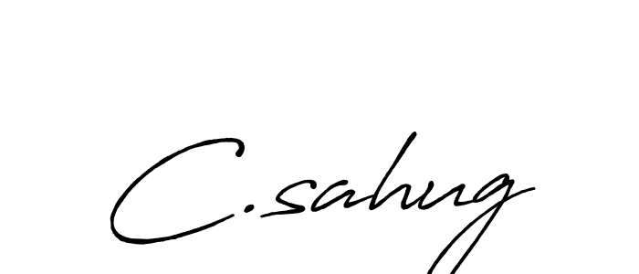 You should practise on your own different ways (Antro_Vectra_Bolder) to write your name (C.sahug) in signature. don't let someone else do it for you. C.sahug signature style 7 images and pictures png