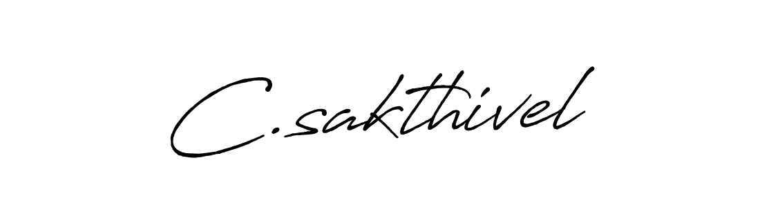 How to make C.sakthivel name signature. Use Antro_Vectra_Bolder style for creating short signs online. This is the latest handwritten sign. C.sakthivel signature style 7 images and pictures png