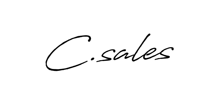 How to make C.sales signature? Antro_Vectra_Bolder is a professional autograph style. Create handwritten signature for C.sales name. C.sales signature style 7 images and pictures png