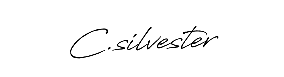 How to make C.silvester name signature. Use Antro_Vectra_Bolder style for creating short signs online. This is the latest handwritten sign. C.silvester signature style 7 images and pictures png