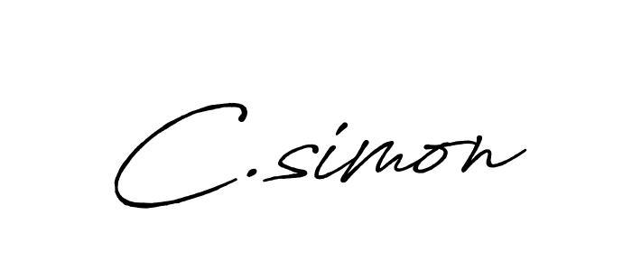 You should practise on your own different ways (Antro_Vectra_Bolder) to write your name (C.simon) in signature. don't let someone else do it for you. C.simon signature style 7 images and pictures png