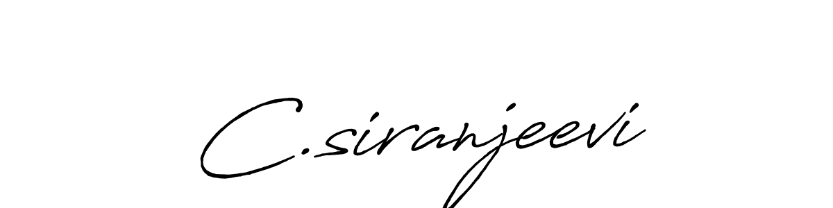 How to make C.siranjeevi name signature. Use Antro_Vectra_Bolder style for creating short signs online. This is the latest handwritten sign. C.siranjeevi signature style 7 images and pictures png