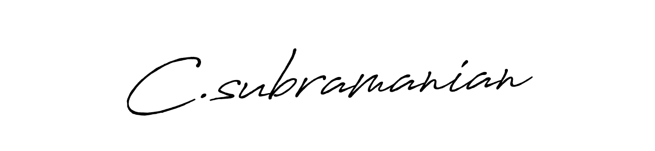 How to make C.subramanian name signature. Use Antro_Vectra_Bolder style for creating short signs online. This is the latest handwritten sign. C.subramanian signature style 7 images and pictures png