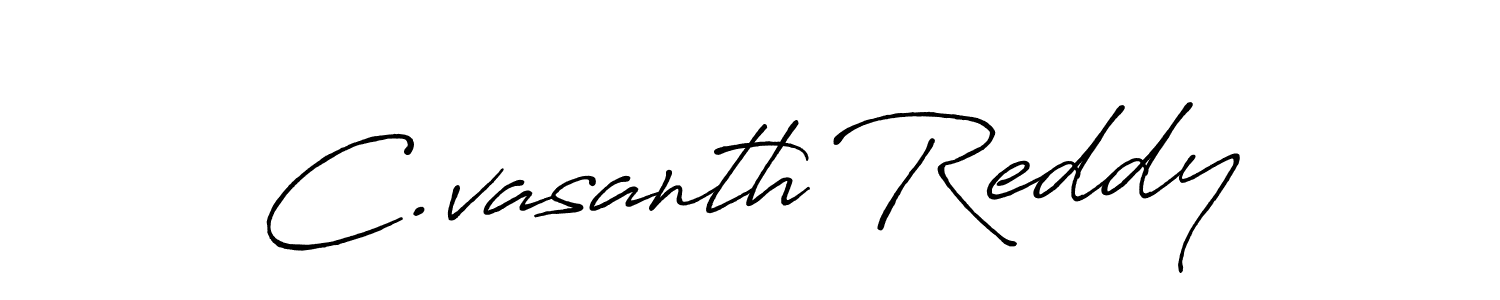 Antro_Vectra_Bolder is a professional signature style that is perfect for those who want to add a touch of class to their signature. It is also a great choice for those who want to make their signature more unique. Get C.vasanth Reddy name to fancy signature for free. C.vasanth Reddy signature style 7 images and pictures png