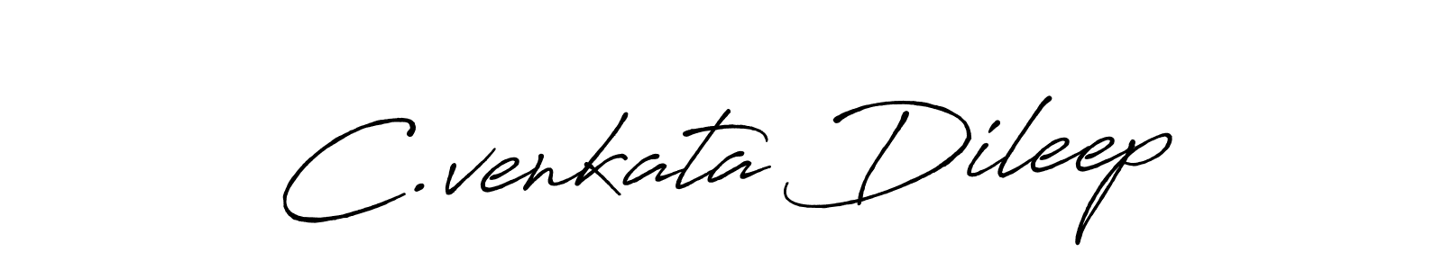 Make a beautiful signature design for name C.venkata Dileep. With this signature (Antro_Vectra_Bolder) style, you can create a handwritten signature for free. C.venkata Dileep signature style 7 images and pictures png