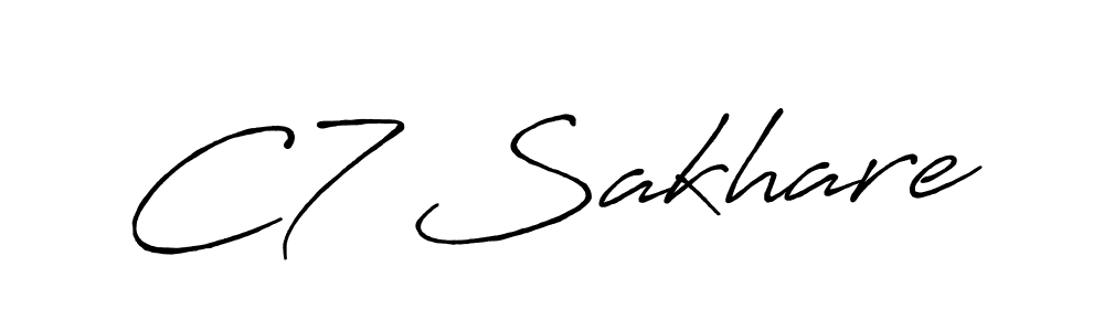 How to make C7 Sakhare name signature. Use Antro_Vectra_Bolder style for creating short signs online. This is the latest handwritten sign. C7 Sakhare signature style 7 images and pictures png