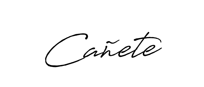 How to make Cañete name signature. Use Antro_Vectra_Bolder style for creating short signs online. This is the latest handwritten sign. Cañete signature style 7 images and pictures png