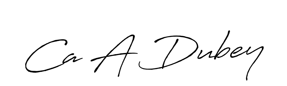 Ca A Dubey stylish signature style. Best Handwritten Sign (Antro_Vectra_Bolder) for my name. Handwritten Signature Collection Ideas for my name Ca A Dubey. Ca A Dubey signature style 7 images and pictures png
