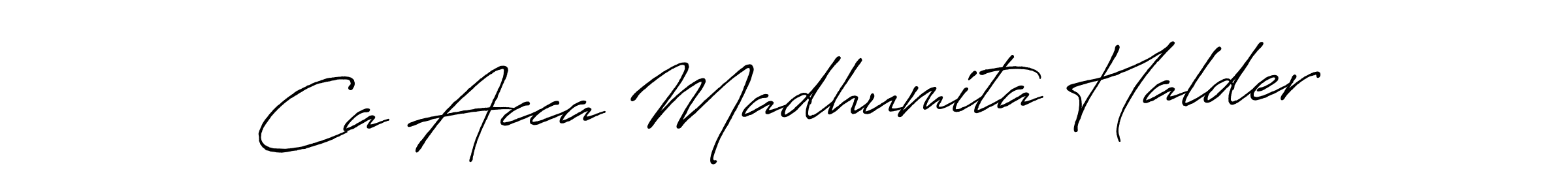 Make a beautiful signature design for name Ca Acca Madhumita Halder. Use this online signature maker to create a handwritten signature for free. Ca Acca Madhumita Halder signature style 7 images and pictures png