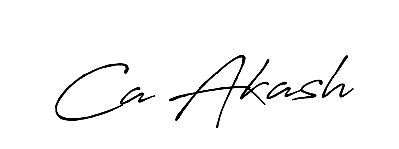 How to make Ca Akash signature? Antro_Vectra_Bolder is a professional autograph style. Create handwritten signature for Ca Akash name. Ca Akash signature style 7 images and pictures png