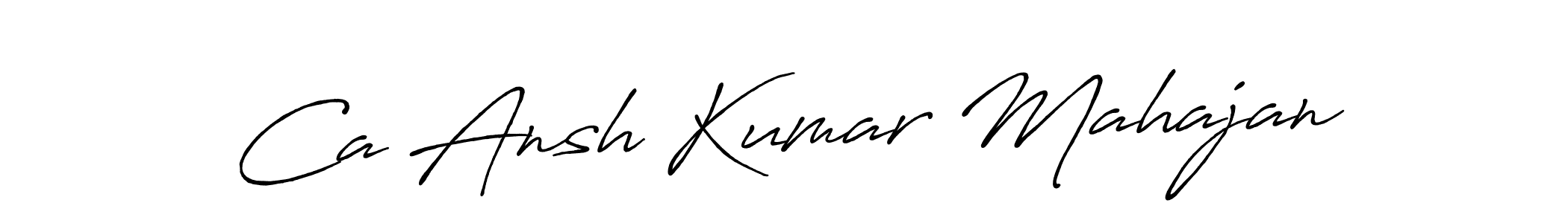 Ca Ansh Kumar Mahajan stylish signature style. Best Handwritten Sign (Antro_Vectra_Bolder) for my name. Handwritten Signature Collection Ideas for my name Ca Ansh Kumar Mahajan. Ca Ansh Kumar Mahajan signature style 7 images and pictures png