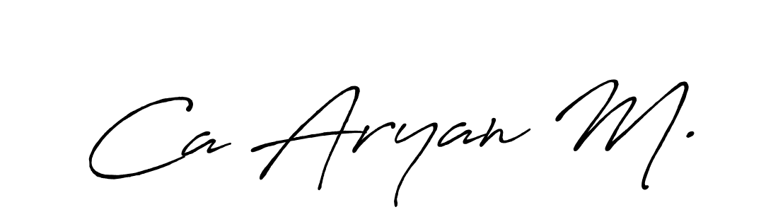 How to Draw Ca Aryan M. signature style? Antro_Vectra_Bolder is a latest design signature styles for name Ca Aryan M.. Ca Aryan M. signature style 7 images and pictures png