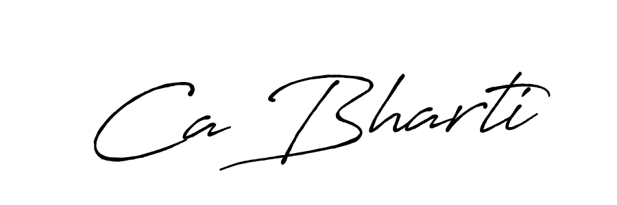 Use a signature maker to create a handwritten signature online. With this signature software, you can design (Antro_Vectra_Bolder) your own signature for name Ca Bharti. Ca Bharti signature style 7 images and pictures png