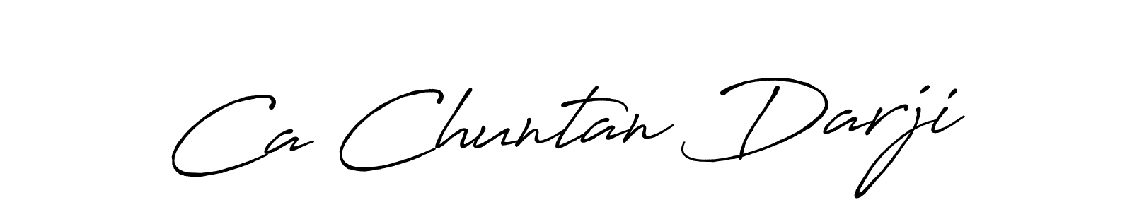 Make a beautiful signature design for name Ca Chuntan Darji. With this signature (Antro_Vectra_Bolder) style, you can create a handwritten signature for free. Ca Chuntan Darji signature style 7 images and pictures png